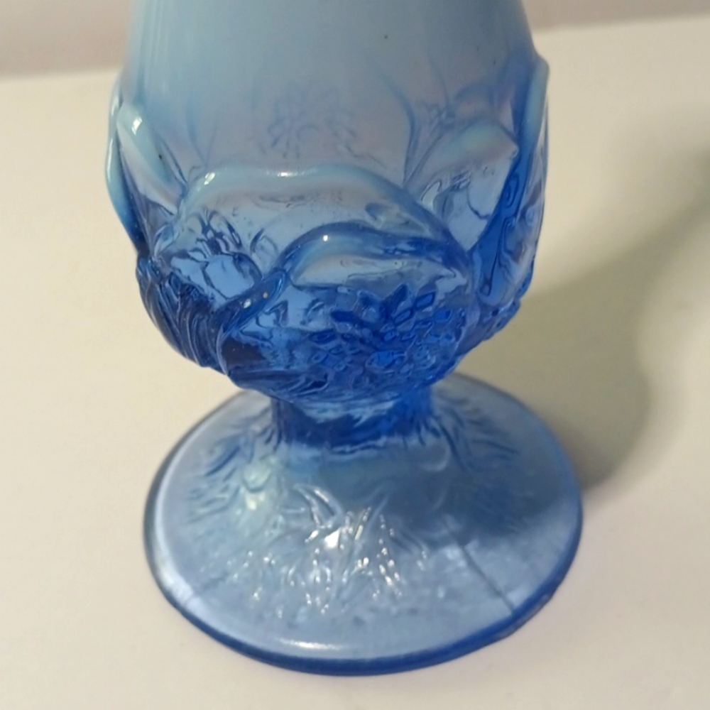 Fenton Blue Art Glass Vase - Picture 4 of 8